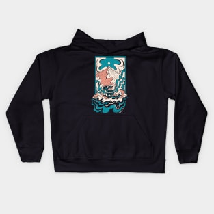 Waves to the mountains Kids Hoodie